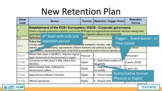 [AIIM16] Implementing Automated Retention at the European Central Bank ...