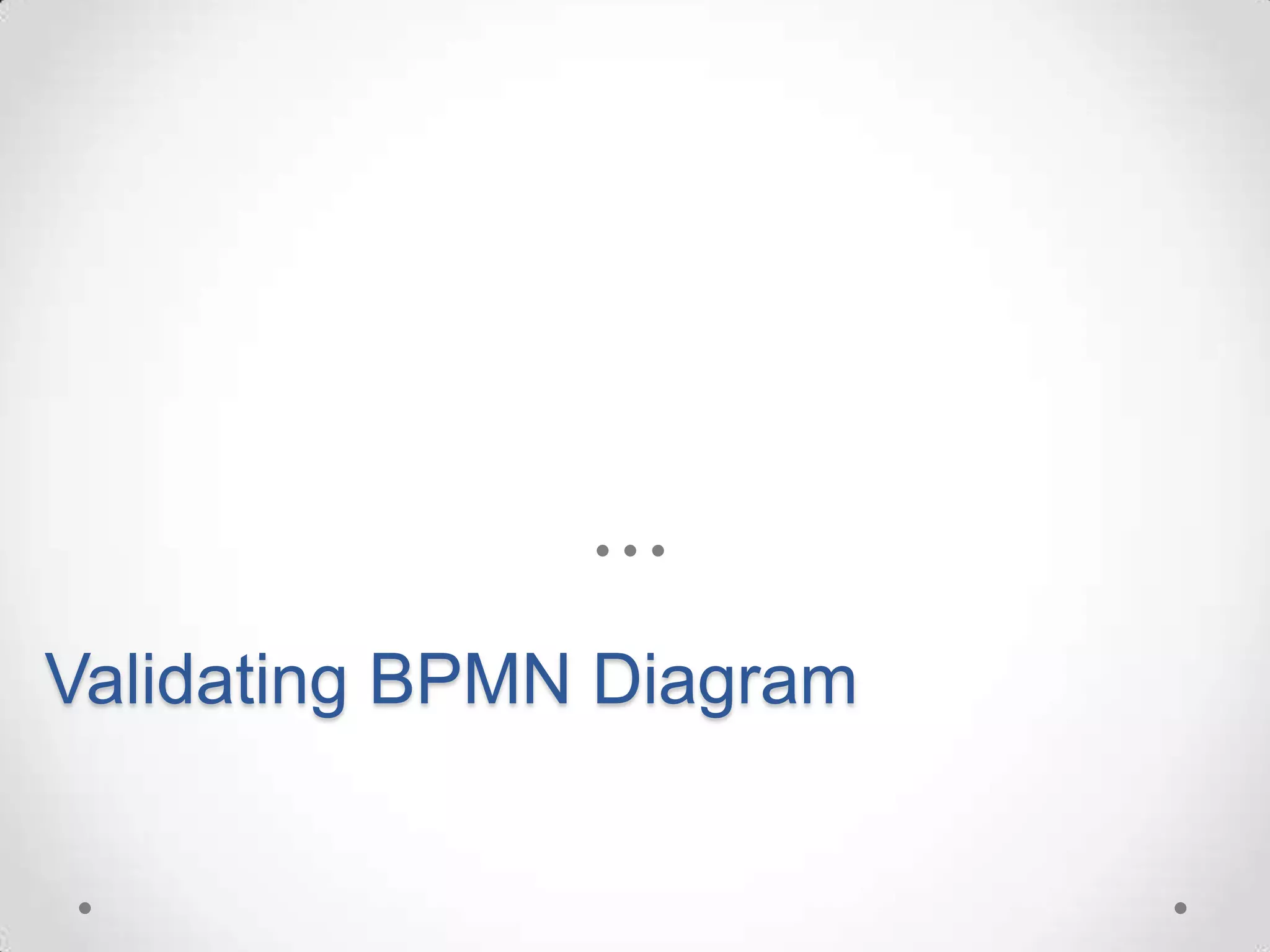 Validating BPMN Diagram
 