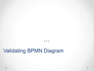 Validating BPMN Diagram
 