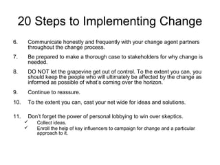 Implementing change | PPT