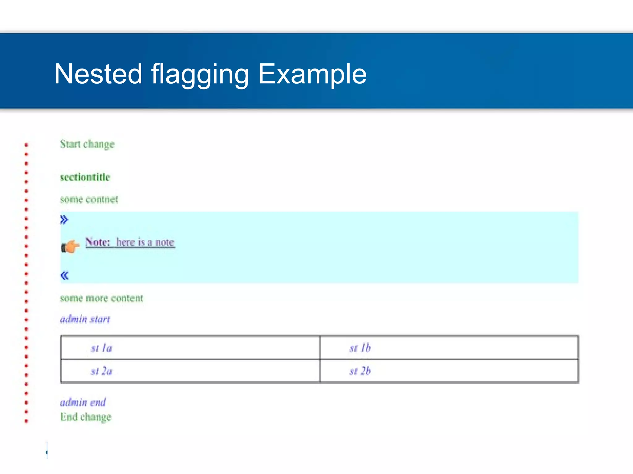Nested flagging Example 