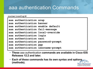 aaa authentication Commands
