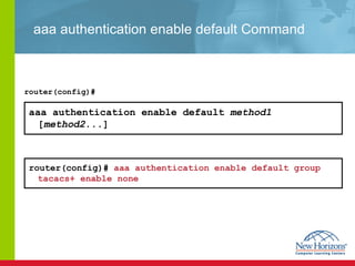 aaa authentication enable default Command