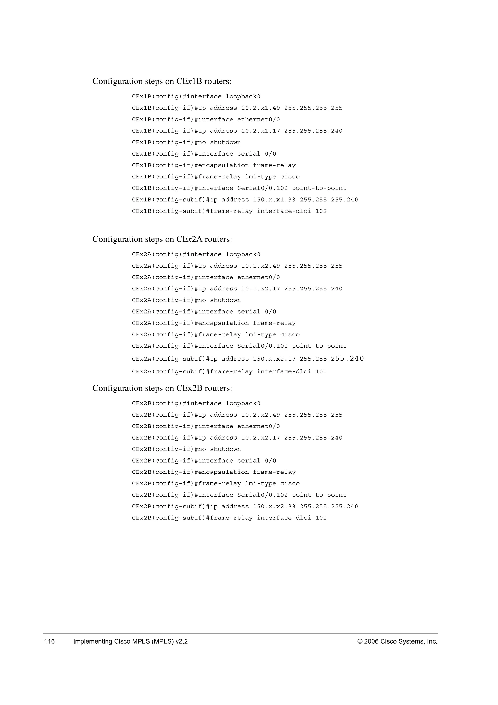 Implementing cisco mpls