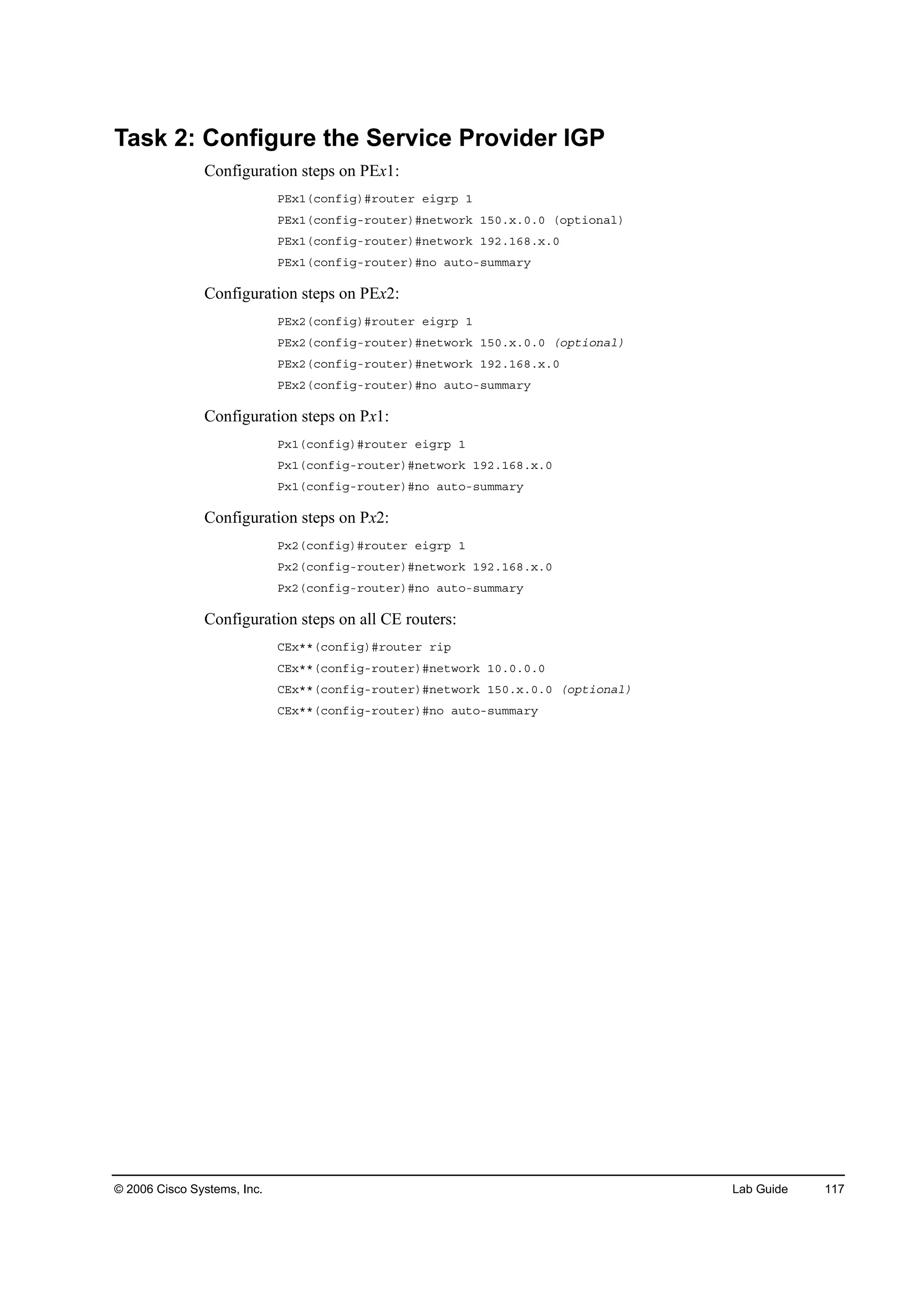 Implementing cisco mpls