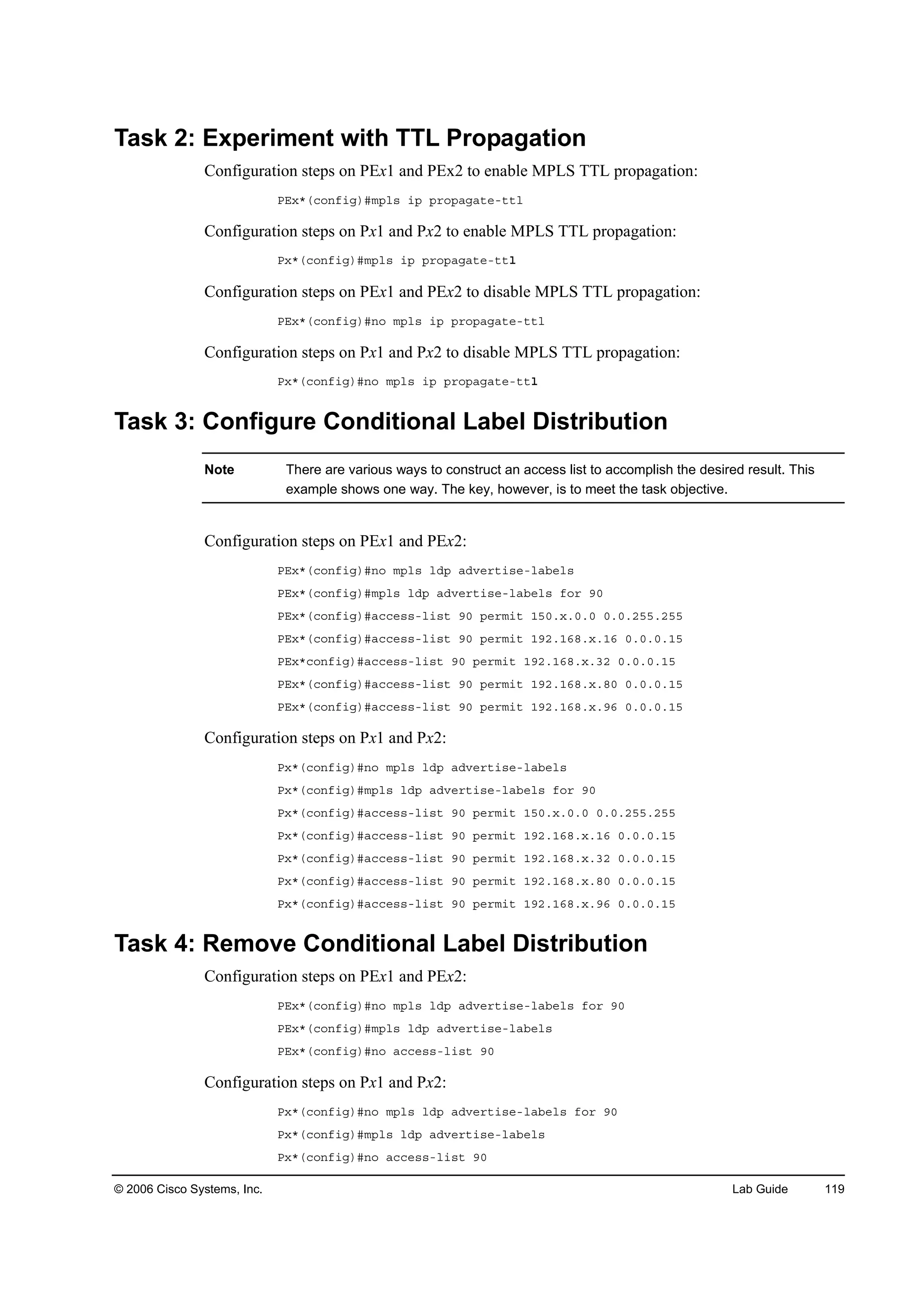 Implementing cisco mpls