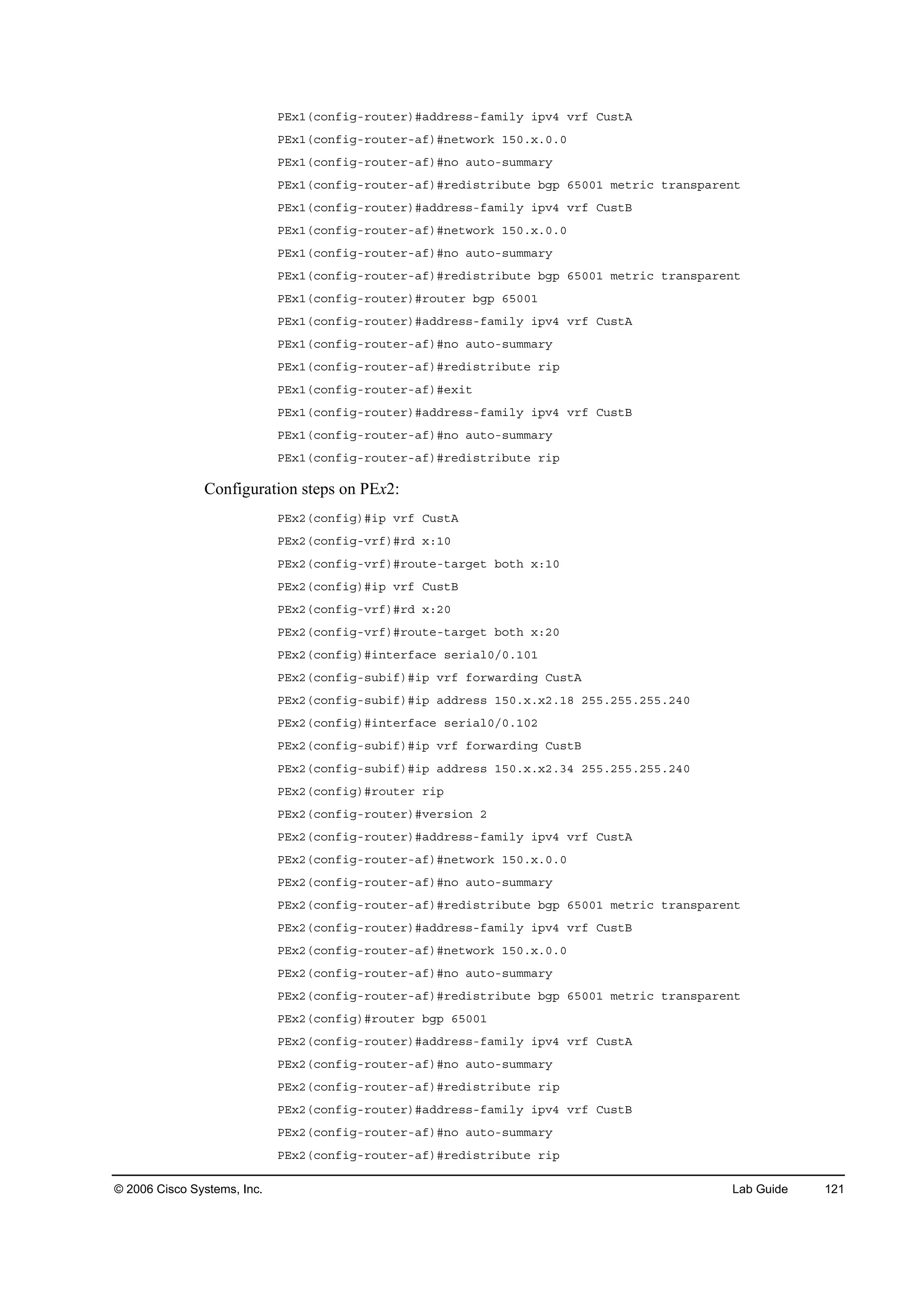 Implementing cisco mpls