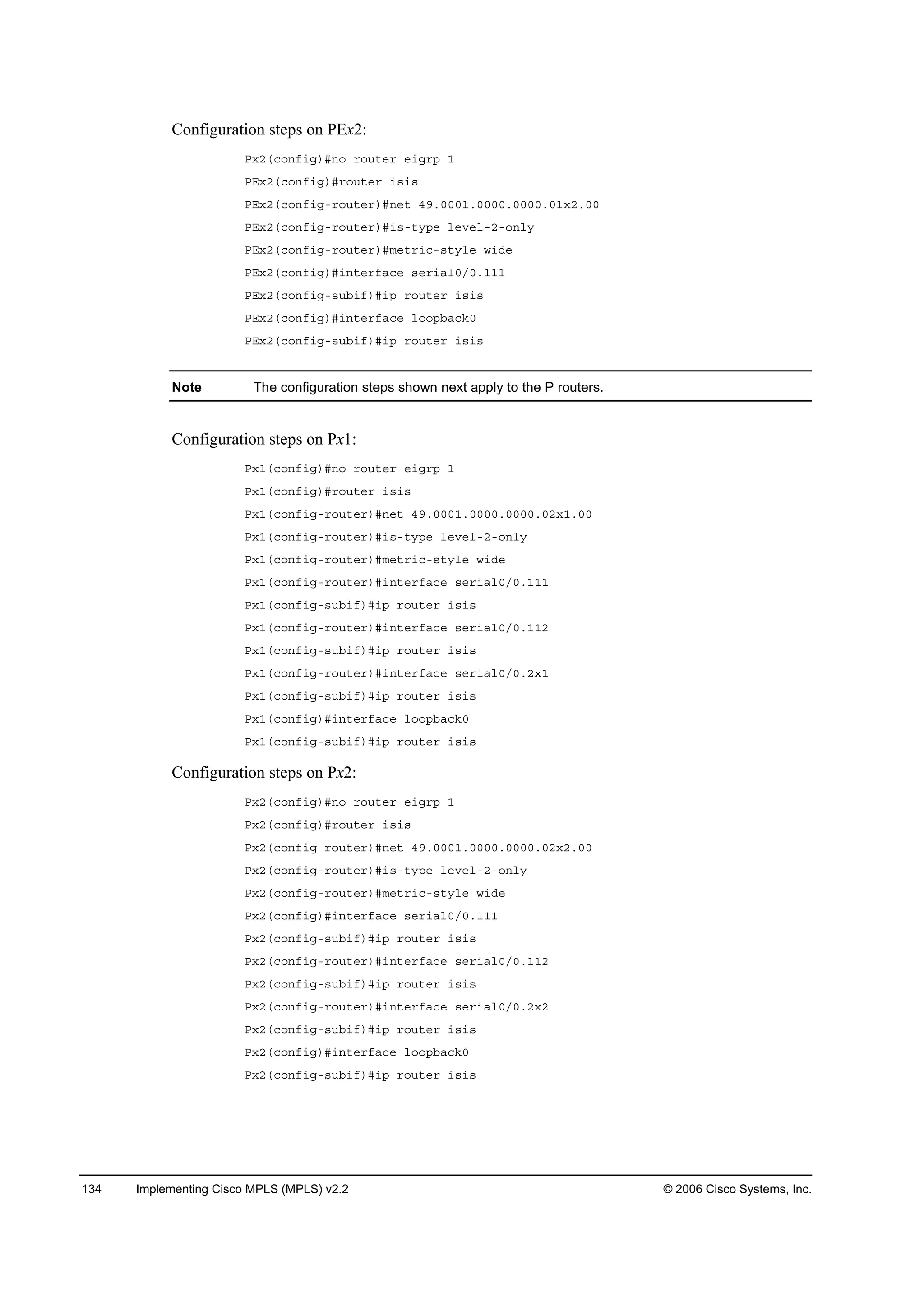 Implementing cisco mpls