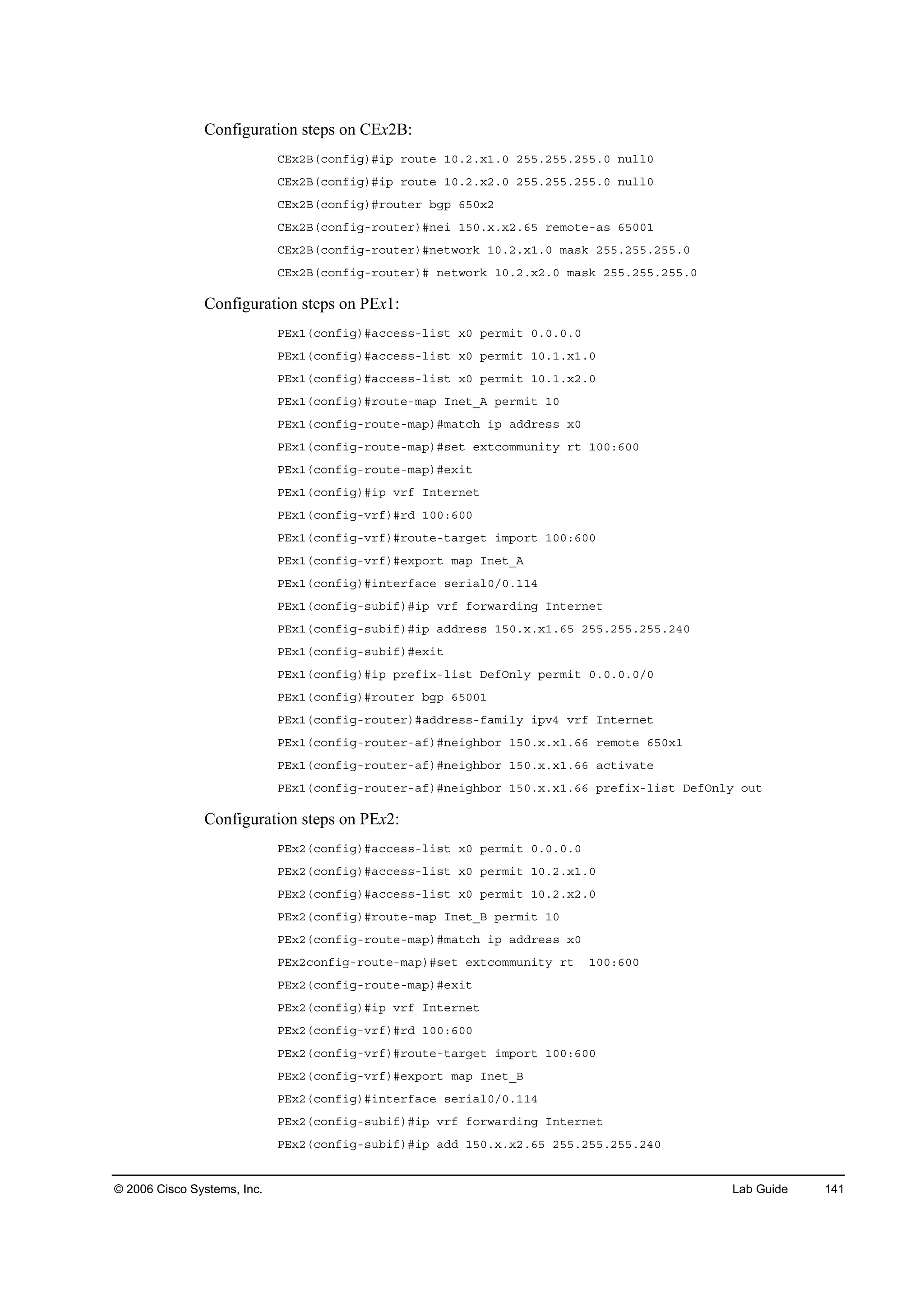 Implementing cisco mpls