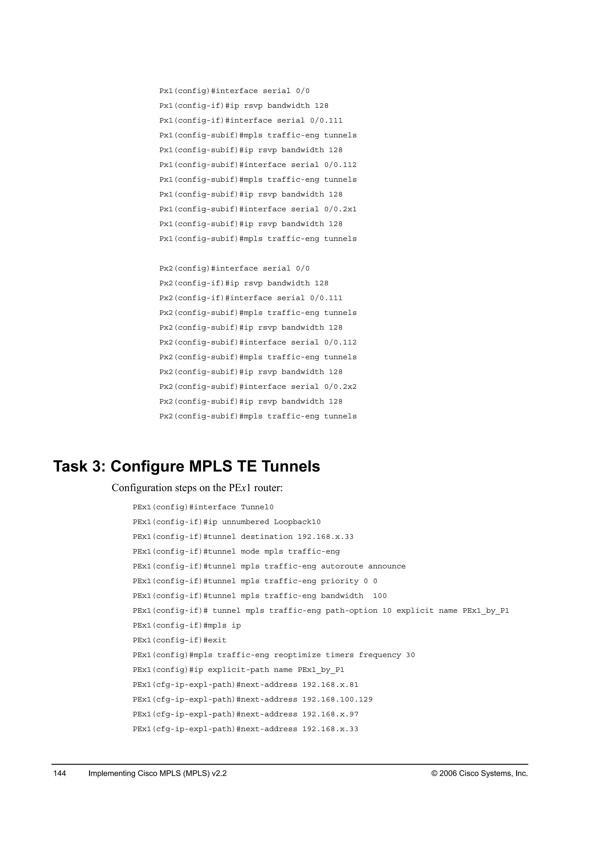 Implementing cisco mpls