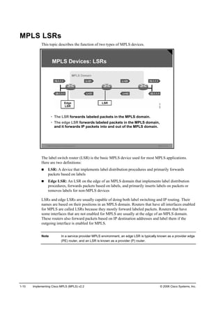 Implementing cisco mpls | PDF