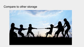 Compare to other storage
 