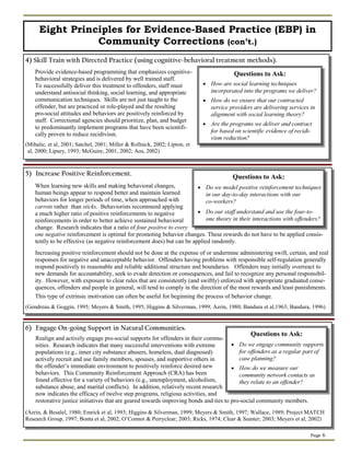 Implementing ebp in community corrections the principles of effective ...