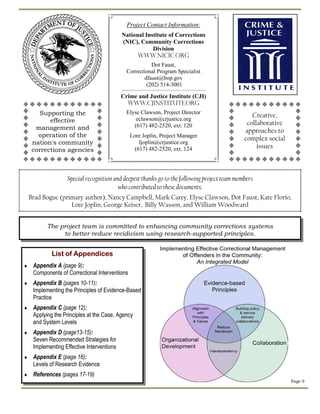 Implementing ebp in community corrections the principles of effective ...