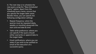 Implementing google big query automation using google analytics data | PPTX