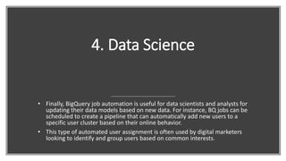Implementing google big query automation using google analytics data | PPTX