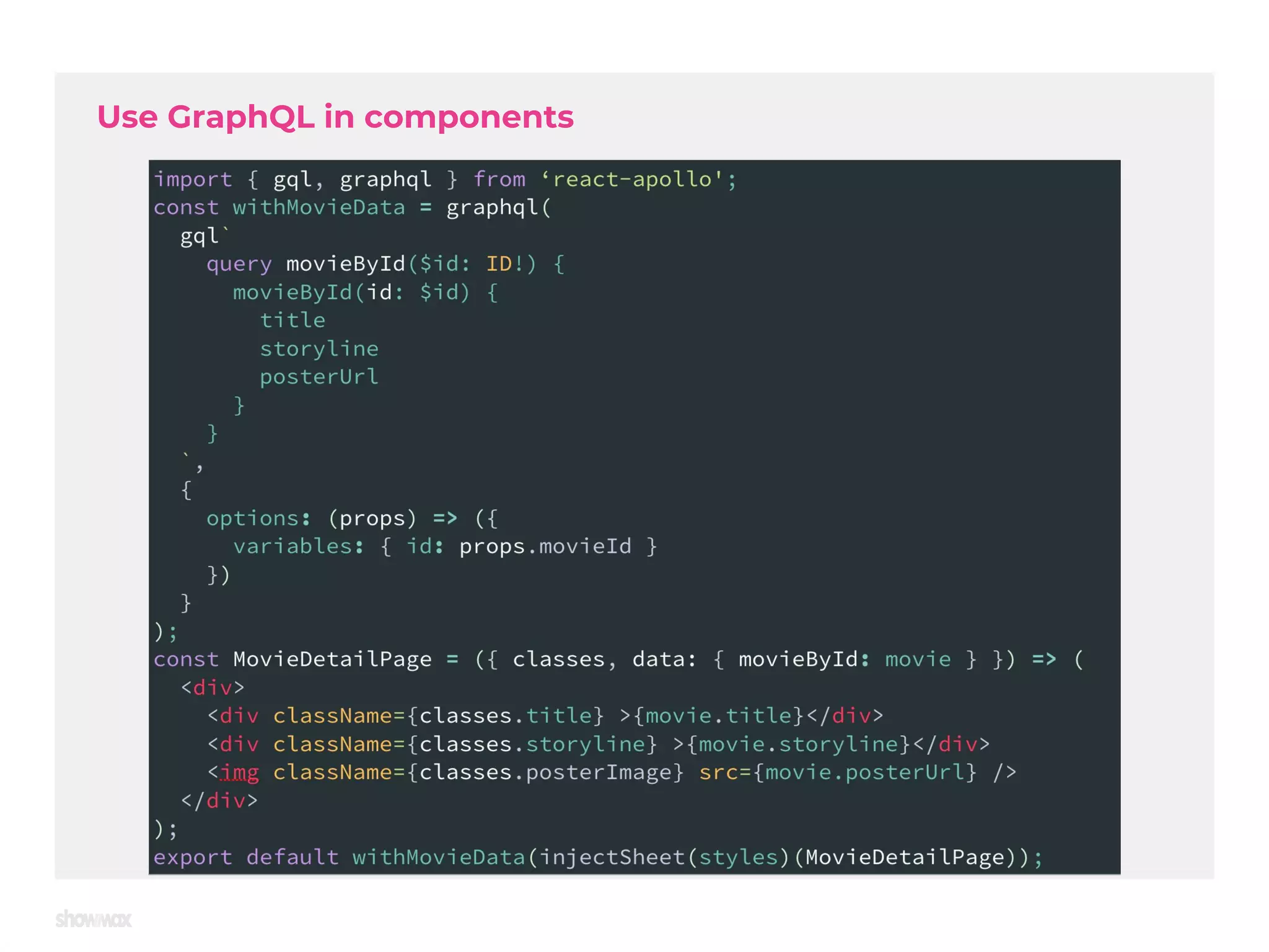 Use GraphQL in components 