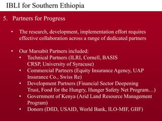 Implementing IBLI in Northern Kenya and investigating feasibility in Southern Ethiopia