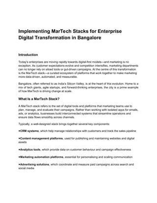 Martech Stack Powerpoint Implementing MarTech Stacks for Enterprise Digital Transformation in ...