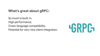 Implementing OpenAPI and GraphQL services with gRPC | PDF