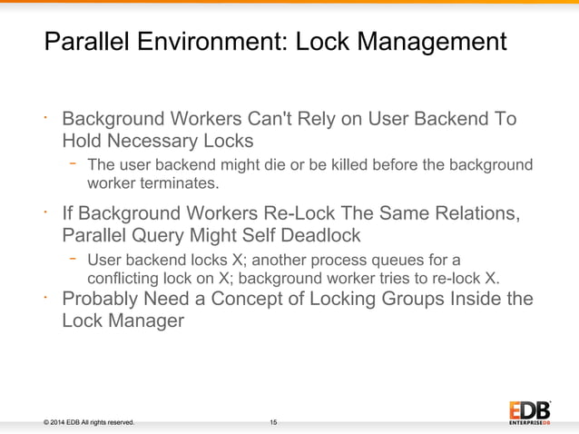 Implementing Parallelism in PostgreSQL - PGCon 2014 | PDF | Databases ...