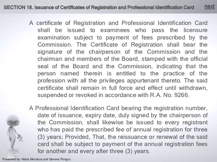 republic act 8981 Republic act no 8981 (ra 8981) otherwise known as the professional regulation commission (prc) modernization act of 2000: republic. republic act 8981 Republic act no 8981 (ra 8981) otherwise known as the professional regulation commission (prc) modernization act of 2000: republic.