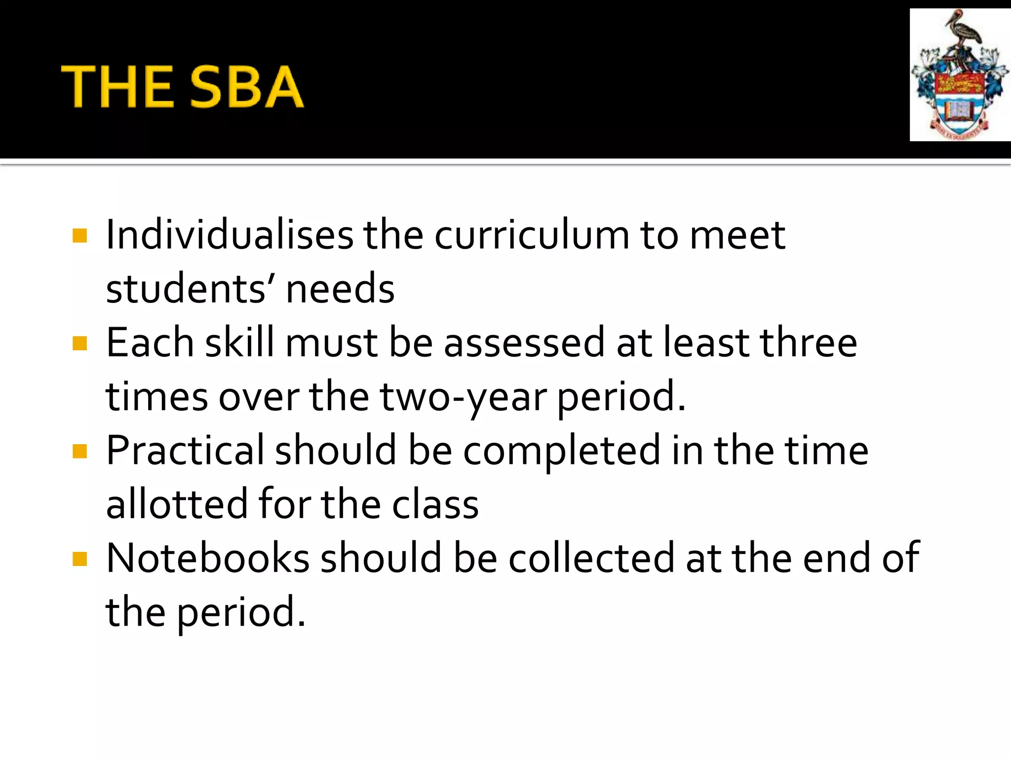 Implementing Science Investigations for the CSEC SBA | PPTX