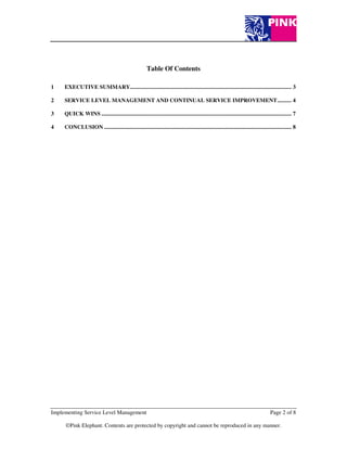Implementing Service Level Management | PDF