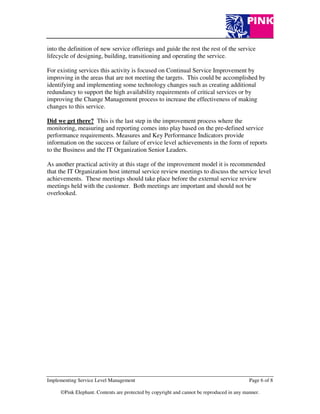 Implementing Service Level Management | PDF