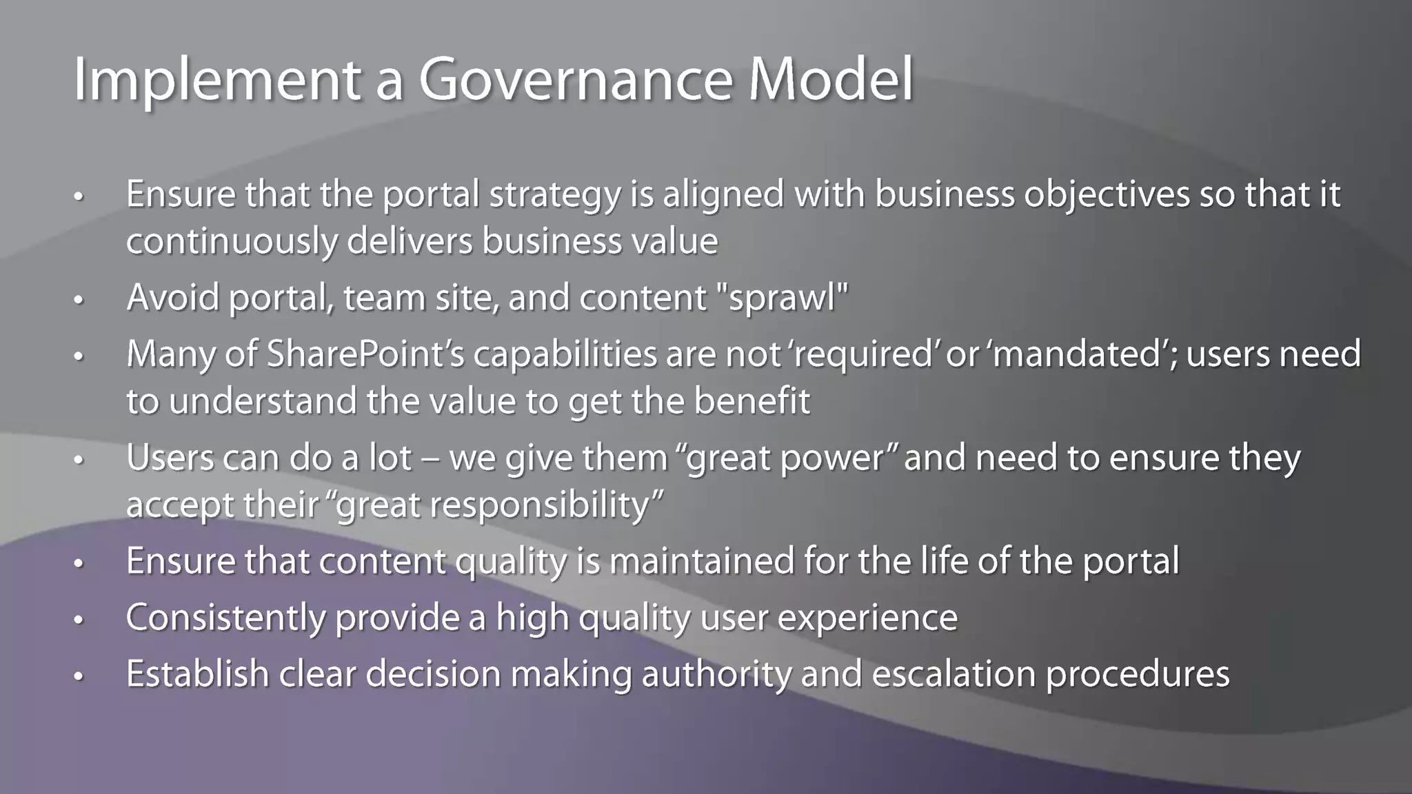 AgendaHigh Value ApplicationsCapabilitiesPlanning Best PracticesGovernanceAdoptionDeployment Best PracticesArchitecture / CapacityData IntegrationNext Steps