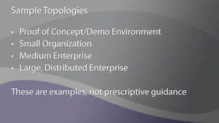 SharePoint 2010 ArchitectureSQL Tier ChangesMany more Databases to manageGranular Database Structure‘Service Application’ Database is split up =>many new features have their own Database Partial List of services with own database:SearchPeople / Profile ImportTaggingTaxonomyInfoPath (session state)Secure StoreLOBiWeb AnalyticsPerformance Point