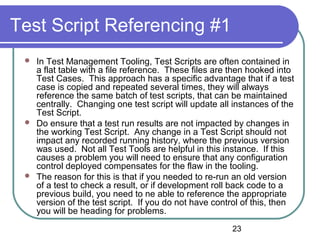 Implementing test scripting Ian McDonald updated (minor changes) 26-04 ...