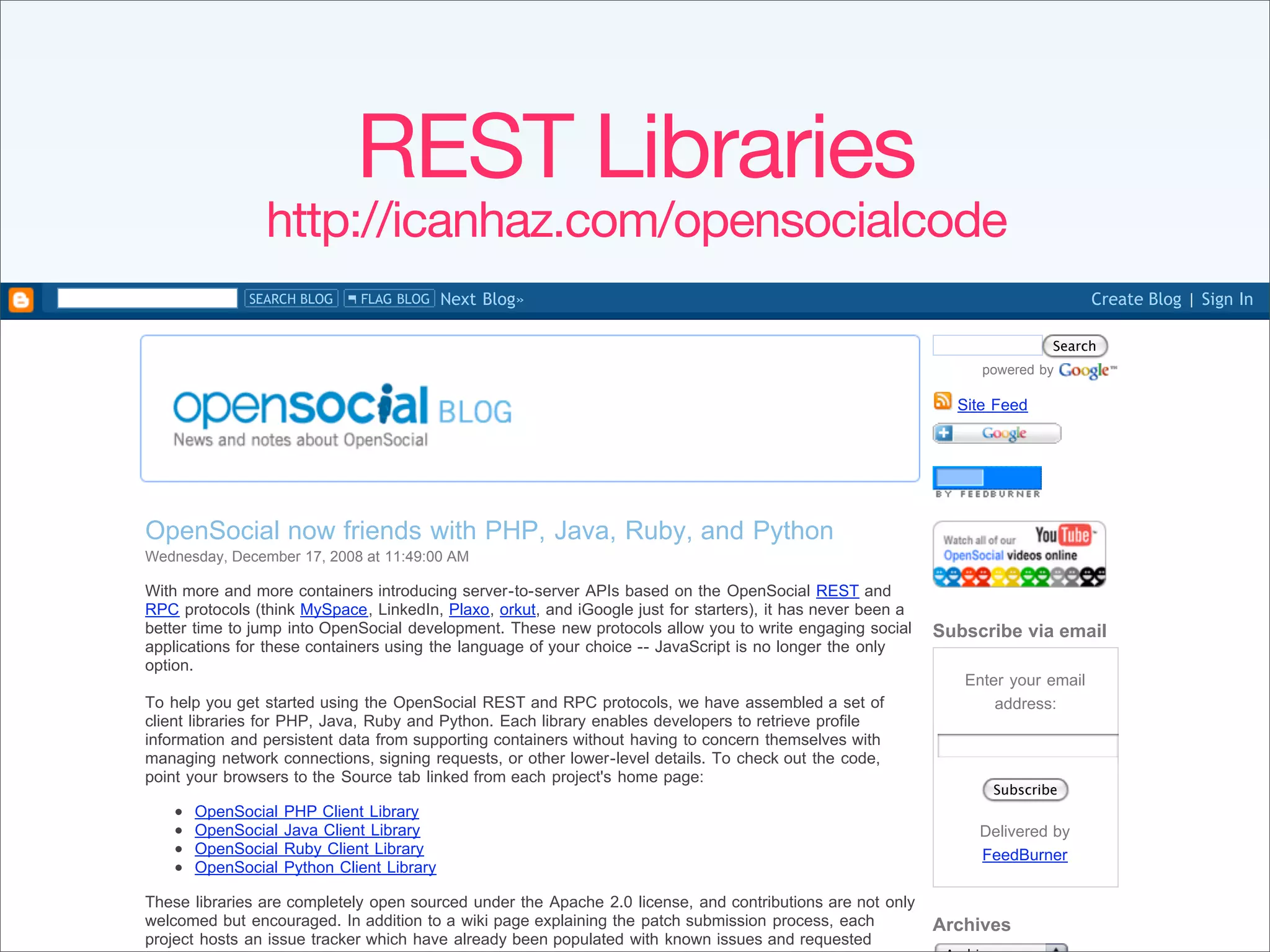 Implementing The Social Web - Fowa Miami 2009