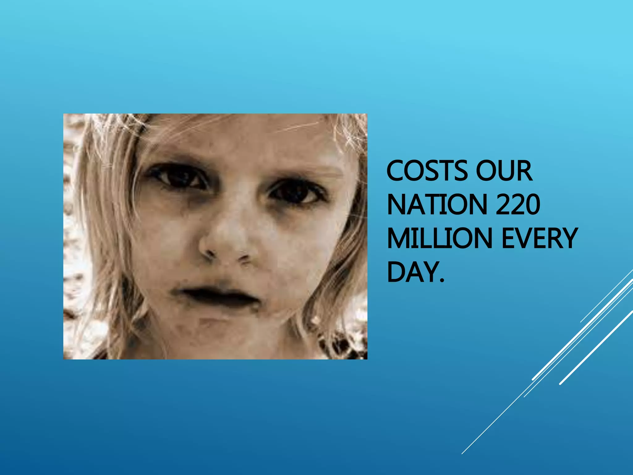 COSTS OUR
NATION 220
MILLION EVERY
DAY.
 