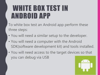 Implementing white box testing | PPTX