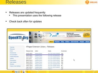 Releases Releases are updated frequently This presentation uses the following release Check back often for updates 
