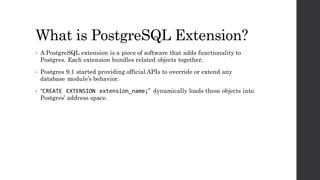 Tutorial: Implementing your first Postgres extension | PGConf EU 2019 ...
