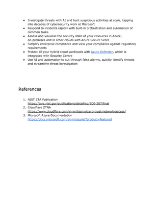 Implementing zero trust architecture in azure hybrid cloud | PDF