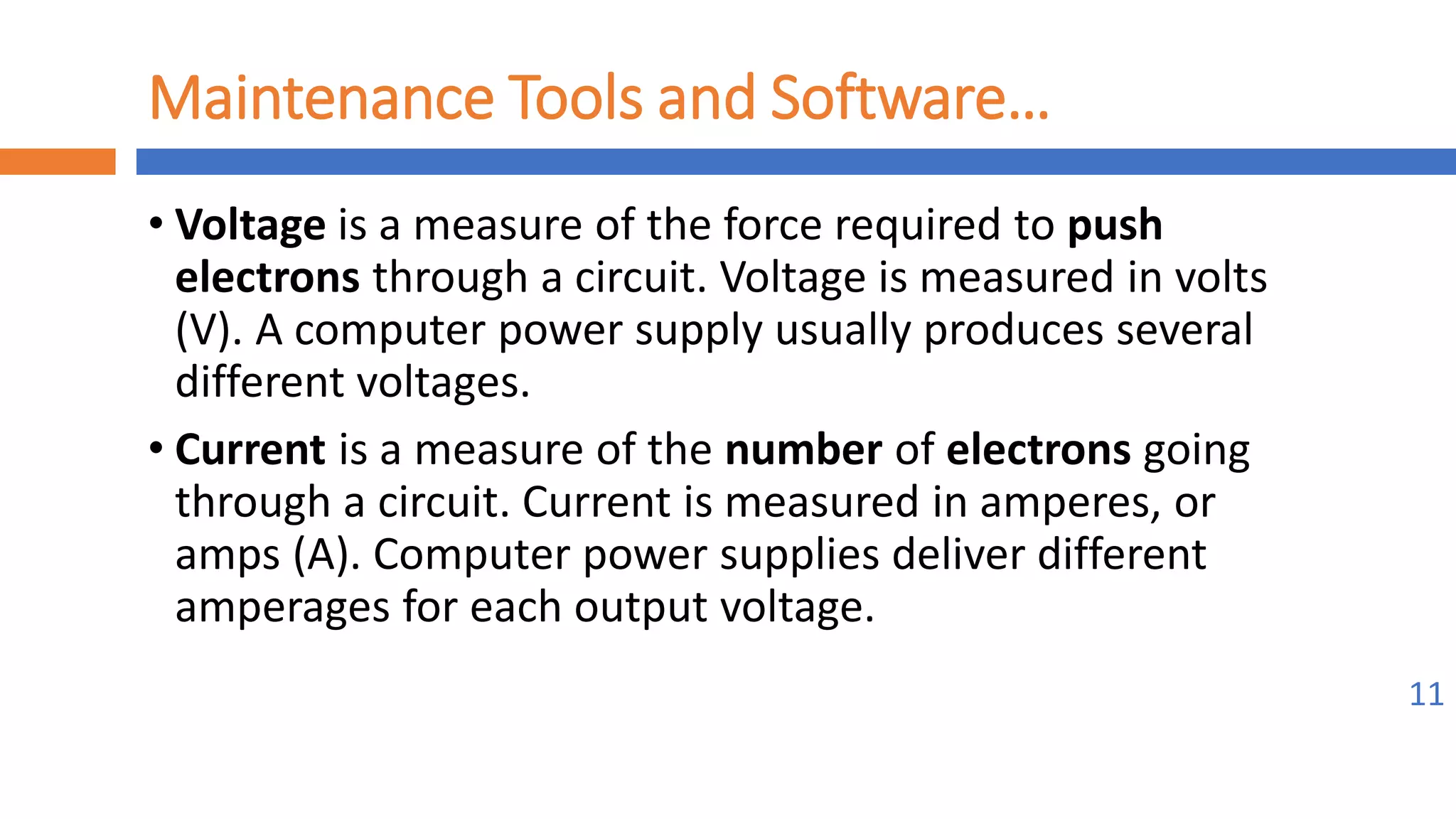 Implement maintenance procedures