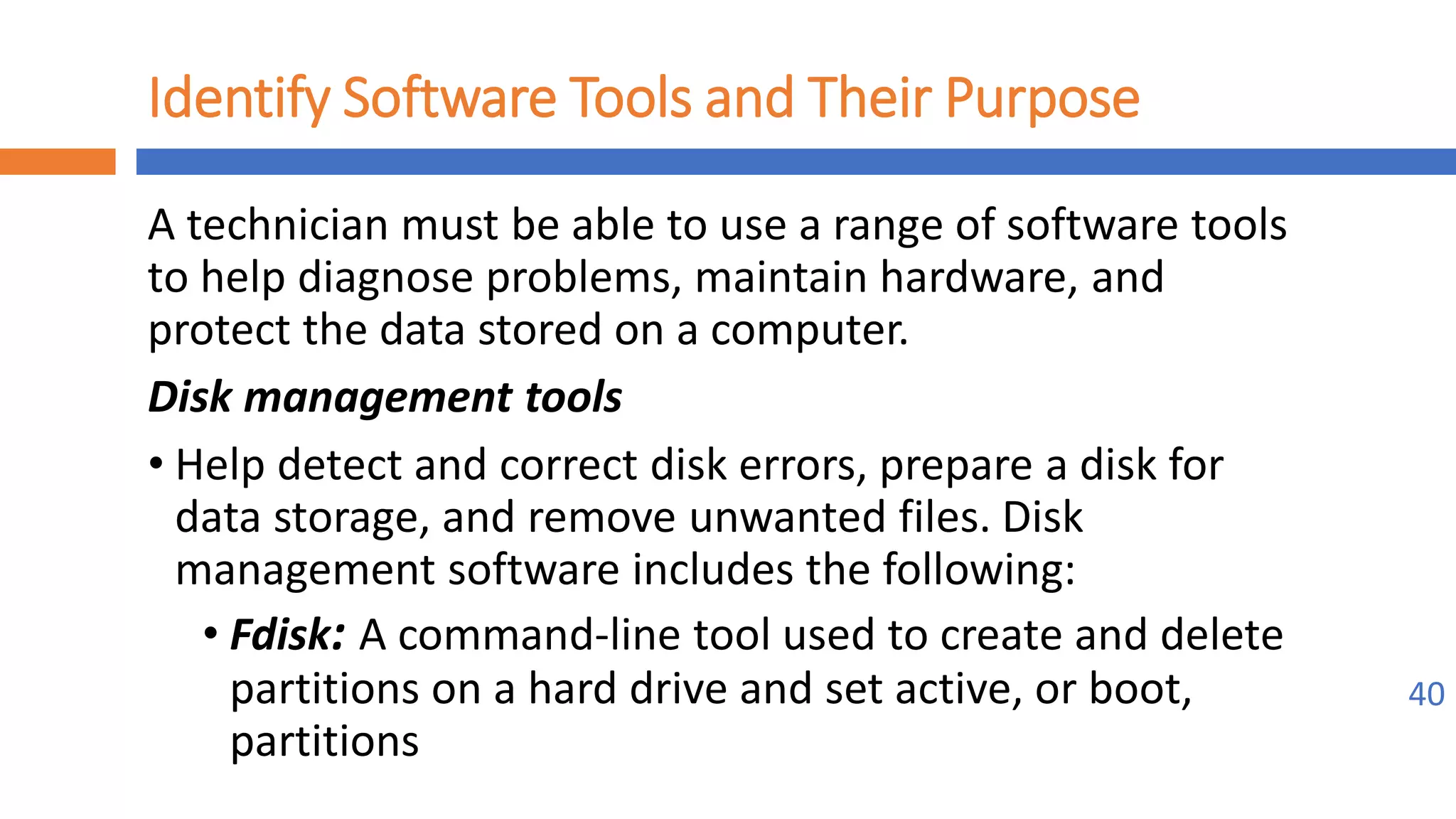 Implement maintenance procedures