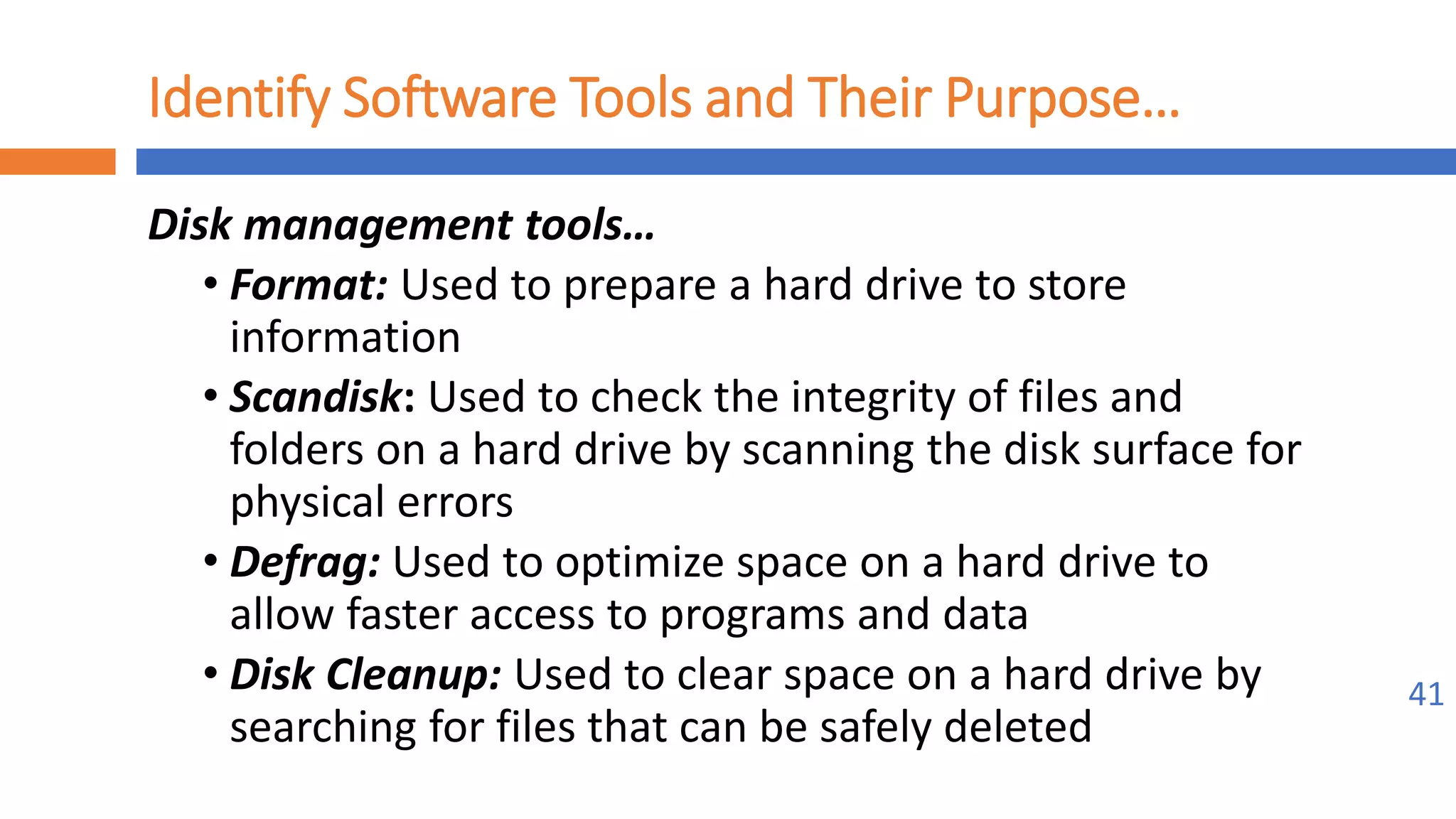 Implement maintenance procedures