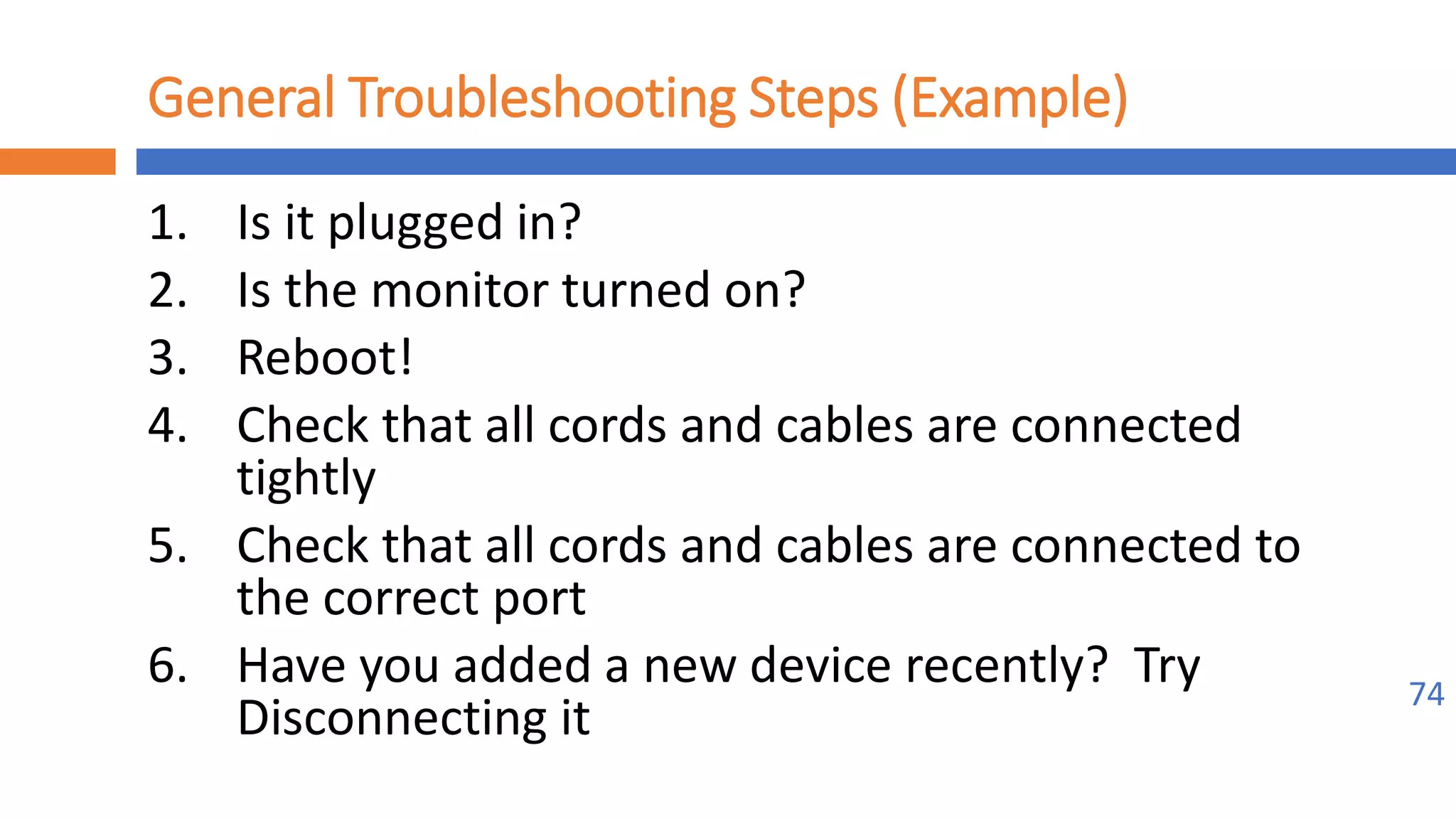 Implement maintenance procedures