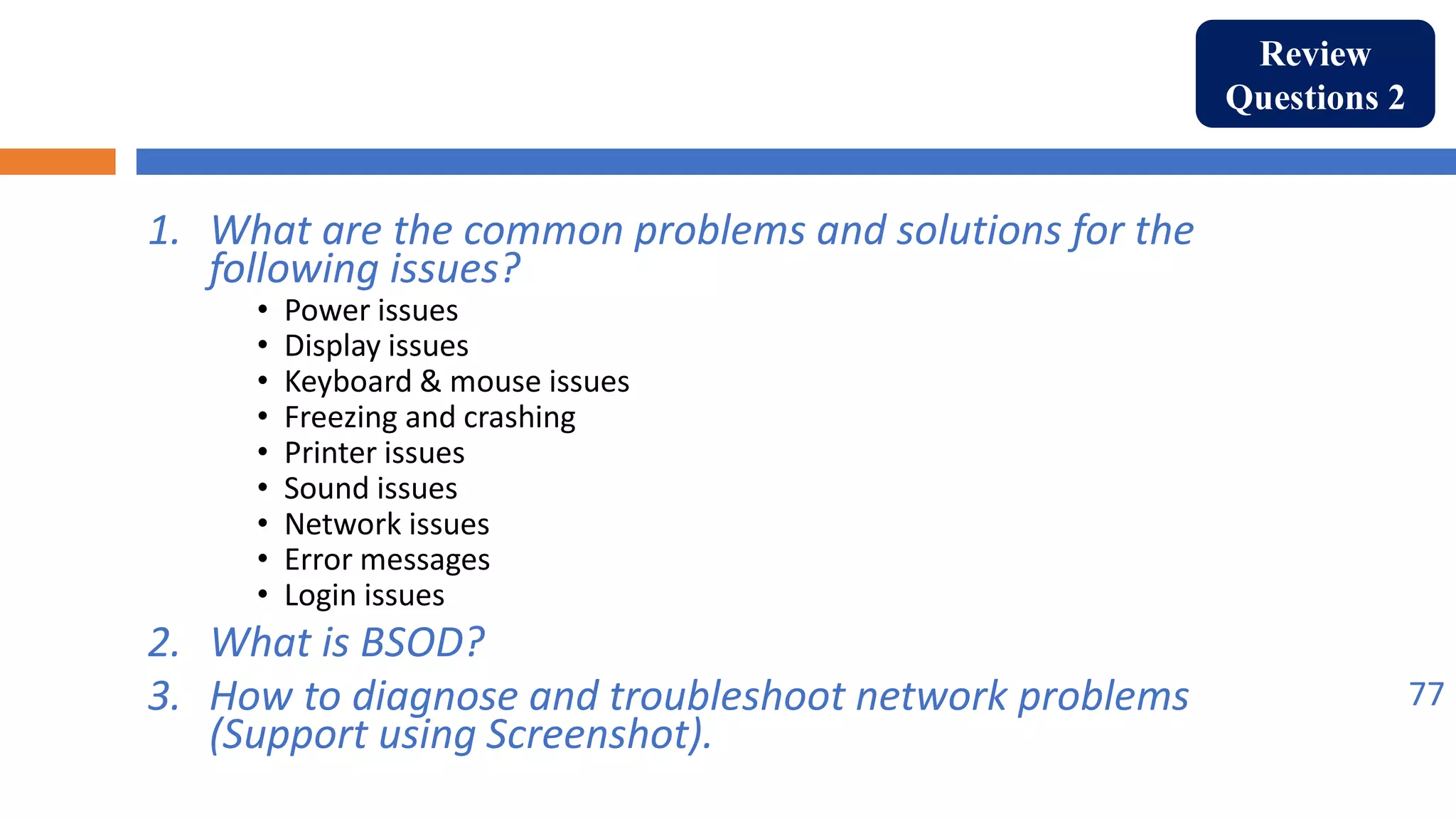 Implement maintenance procedures