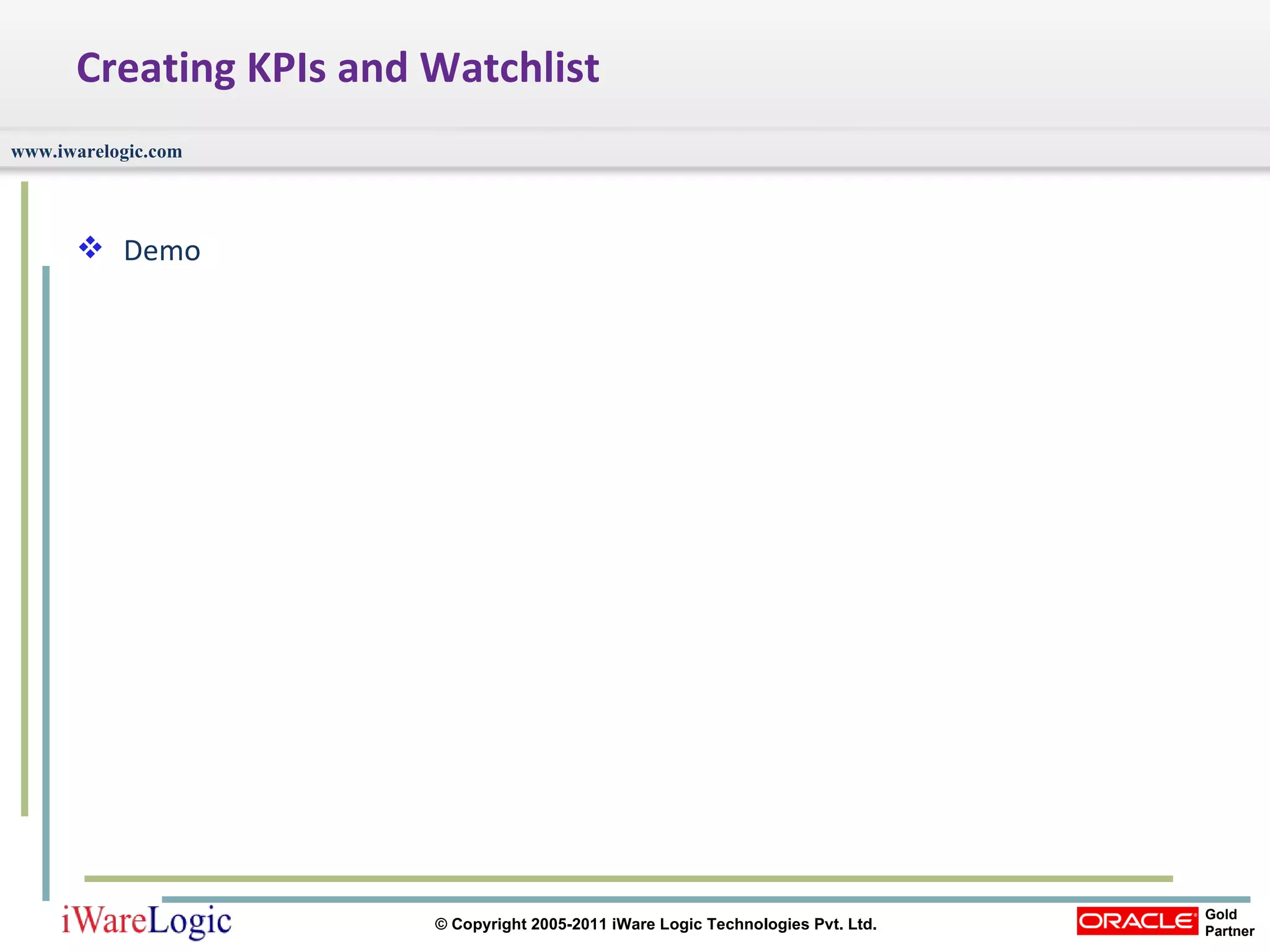 Creating KPIs and Watchlist Demo 