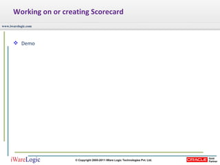Working on or creating Scorecard Demo 