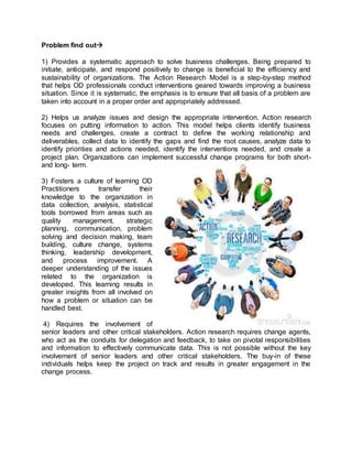 Implement of action research model of company. ms word | DOCX