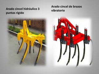 Arado cincel hidráulico 3
puntas rígido
Arado cincel de brazos
vibratorio
 