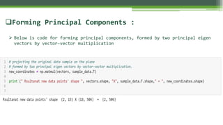 Implement principal component analysis (PCA) in python from scratch | PPT