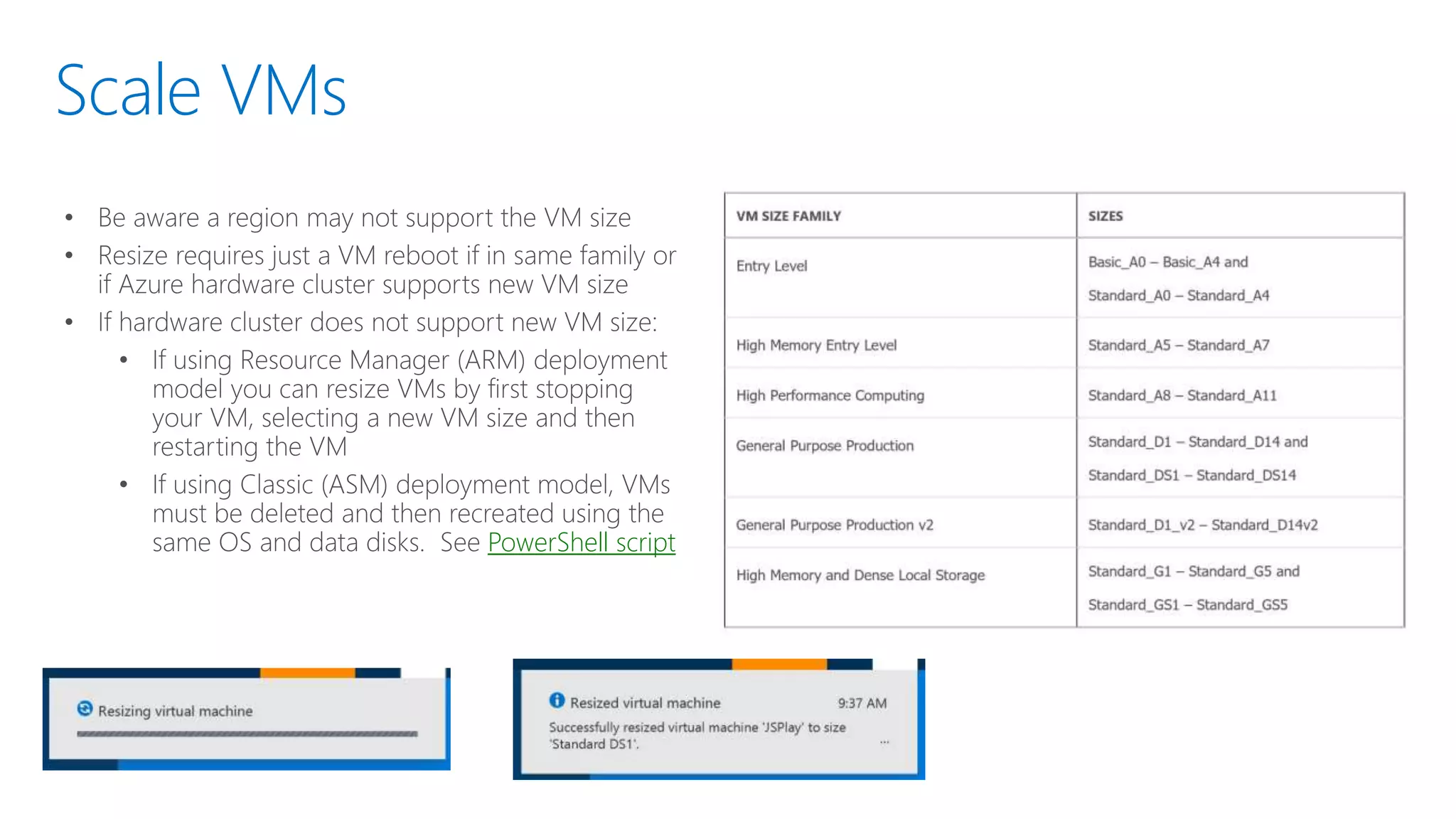 Scale VMs 