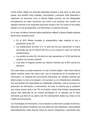 Implicaciones de la SIC en México